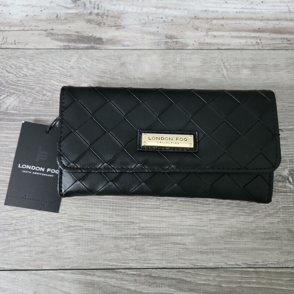 London Fog Lara Woven Flapdanica Woven Double Zip LFF22803-Blak-C